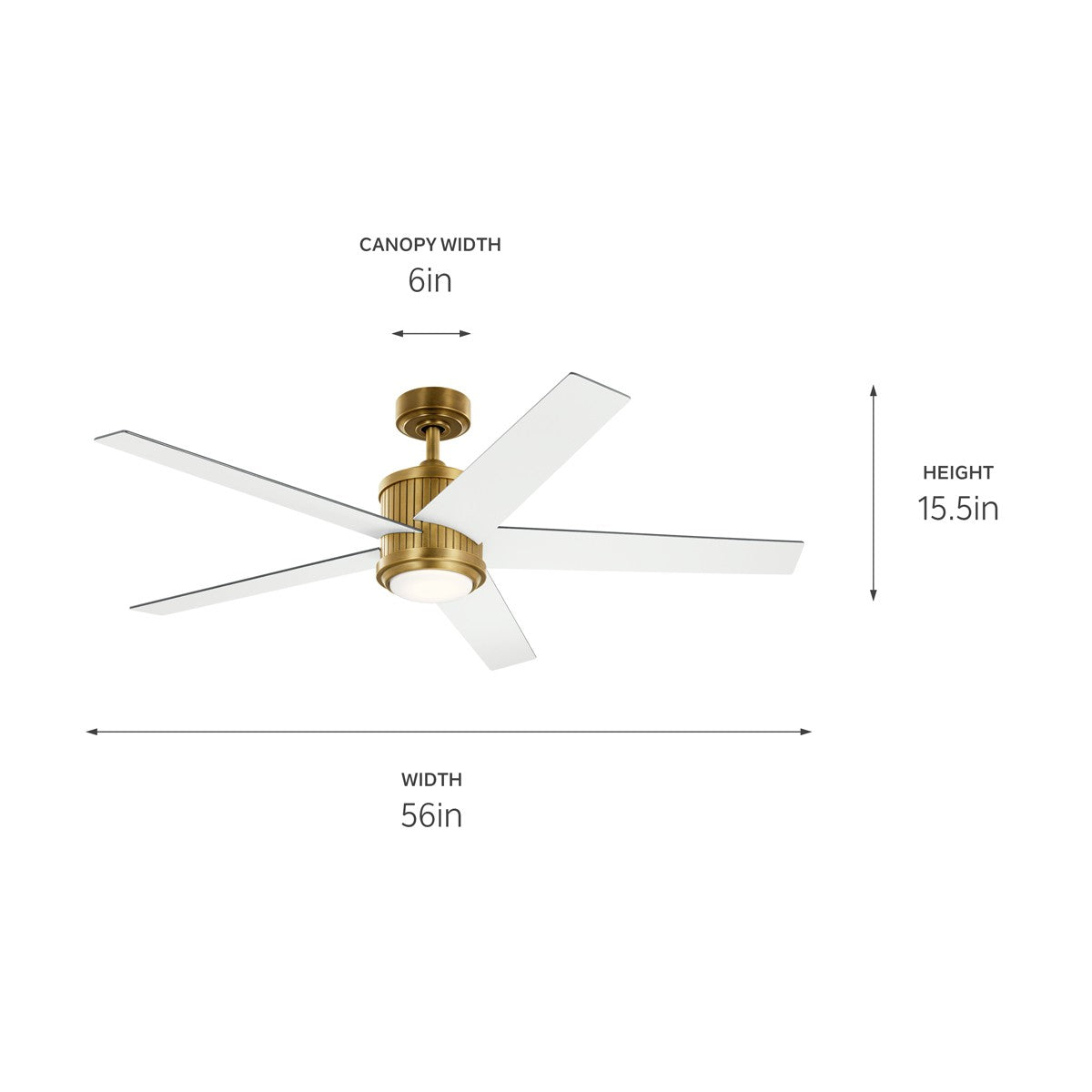 Ventilateur de plafond 56 po | Brahm