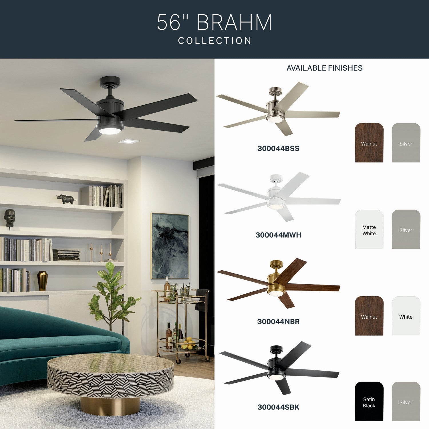 Ventilateur de plafond 56 po | Brahm
