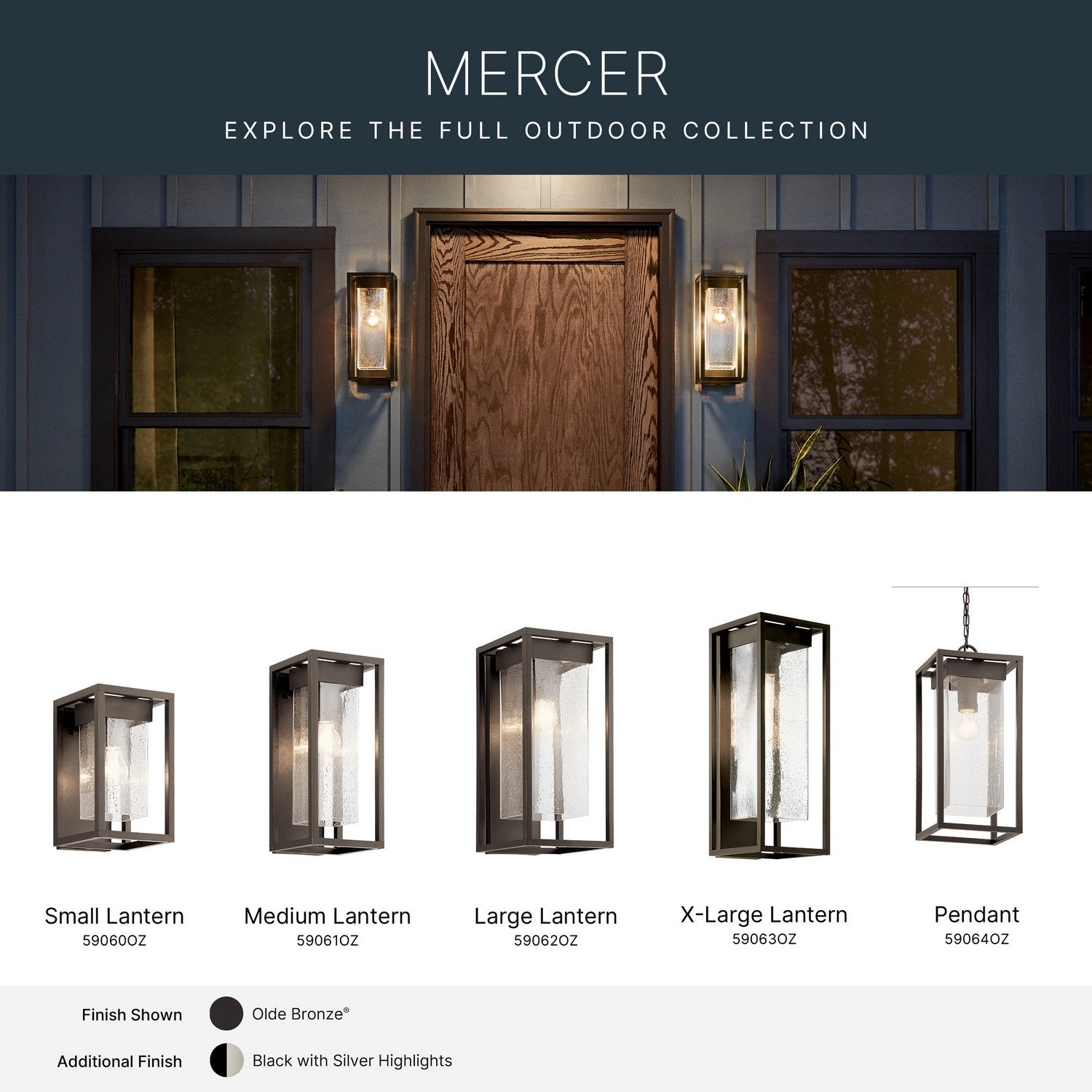 Applique murale extérieure 1 lumière | Mercer