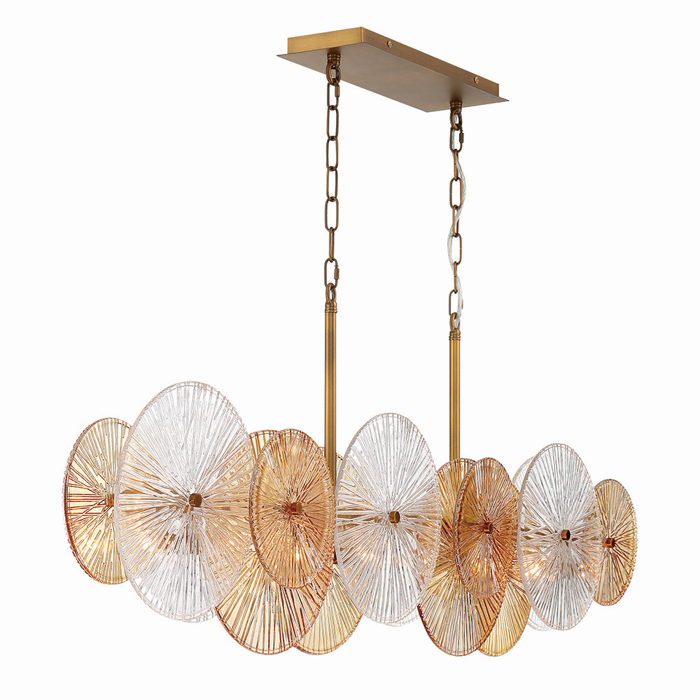 Lustre linéaire 8 lumières | Sue-Anne