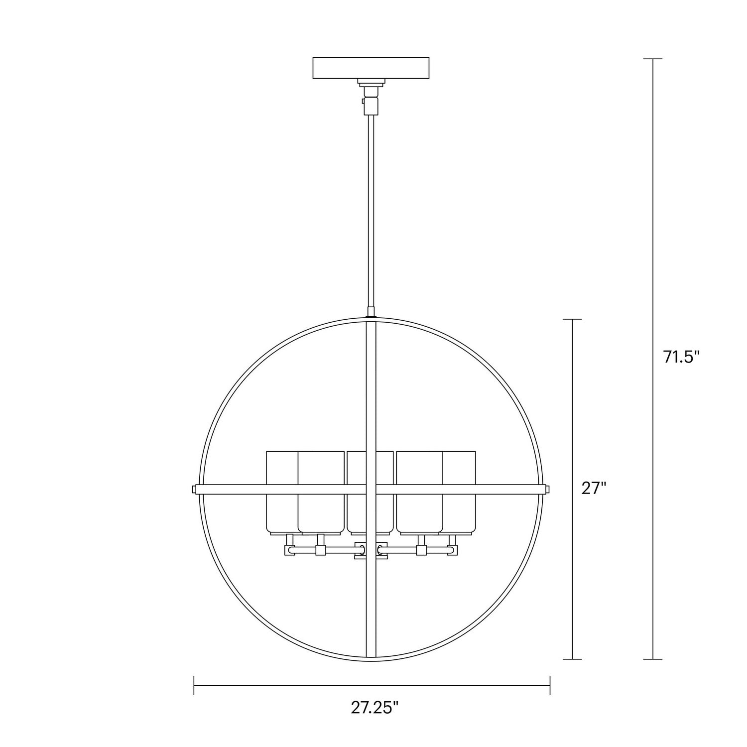 Lustre 5 lumières | Alturas