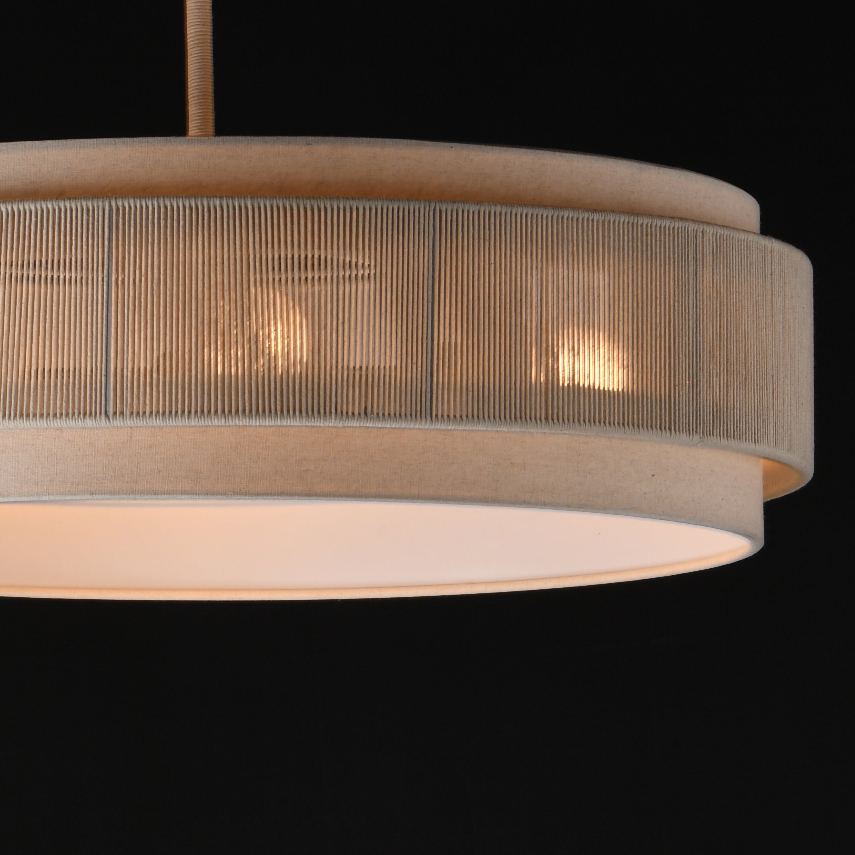 Suspension 4 lumières 28 po en laiton vieilli naturel | Seacliff