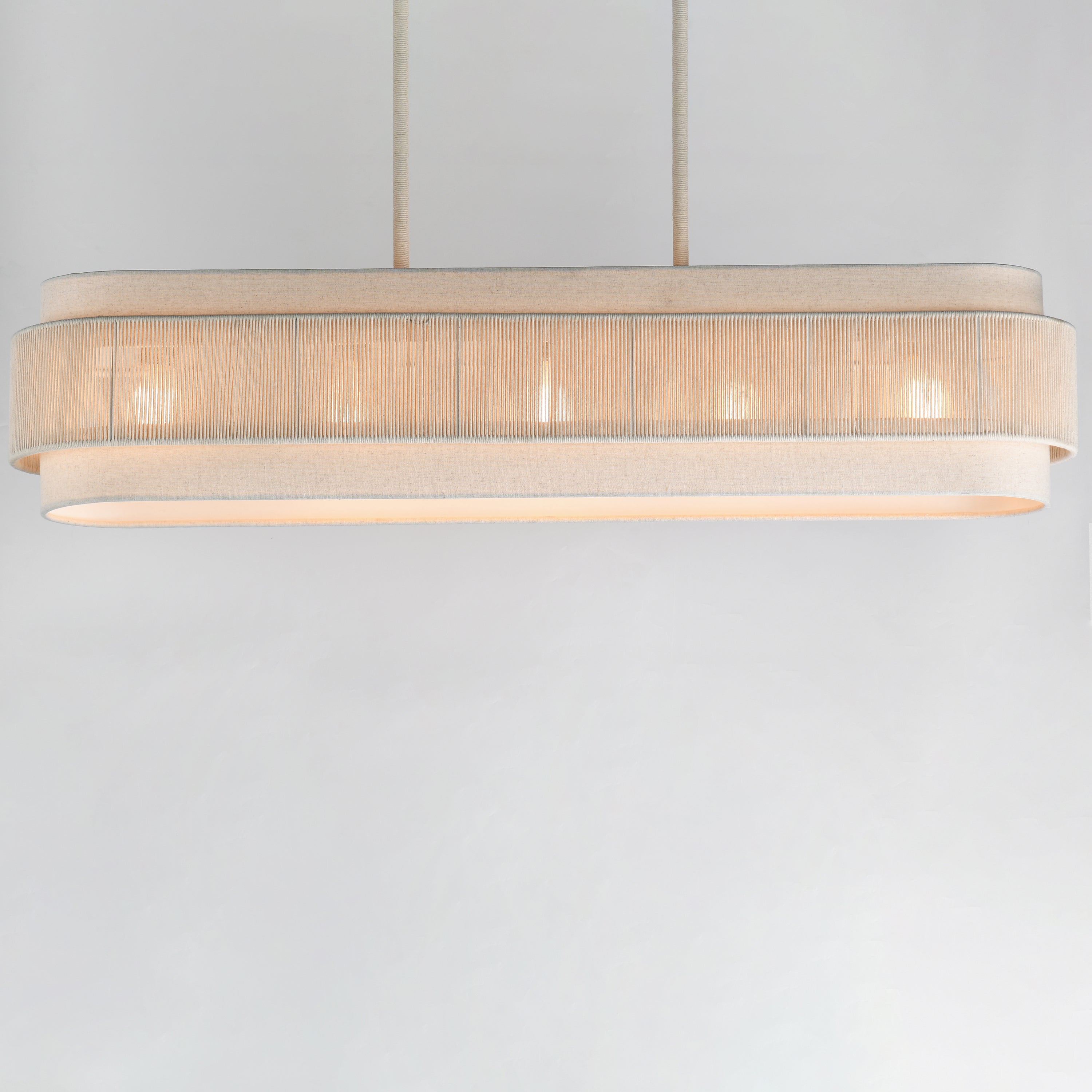 Lustre linéaire 5 lumières en laiton vieilli naturel | Seacliff
