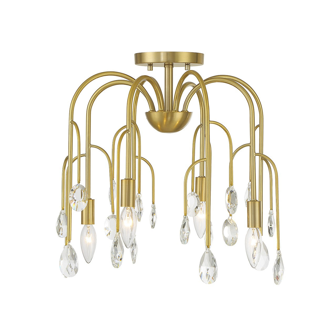 Semi-plafonnier ou suspension convertible 4 lumières | Anholt