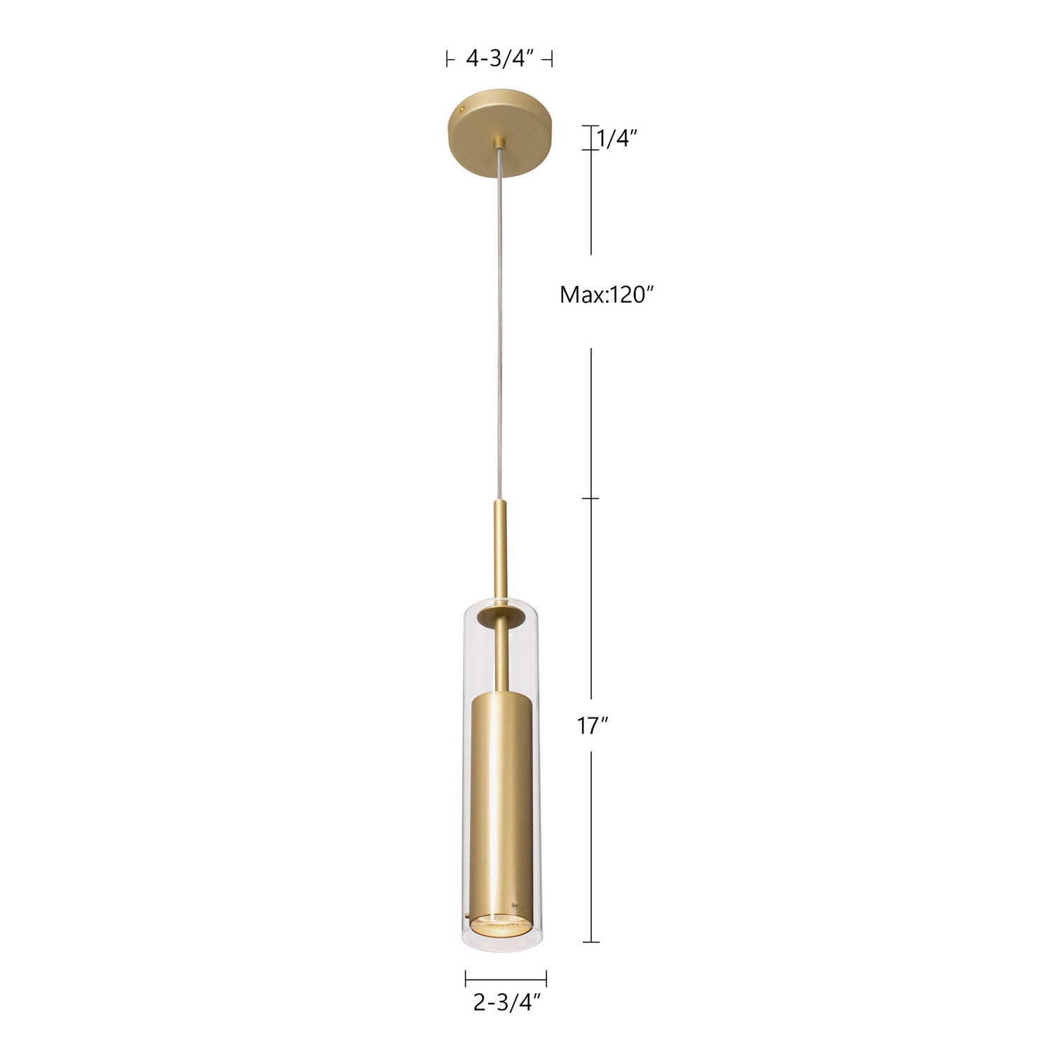 Suspension 1 lumière | Jarvis