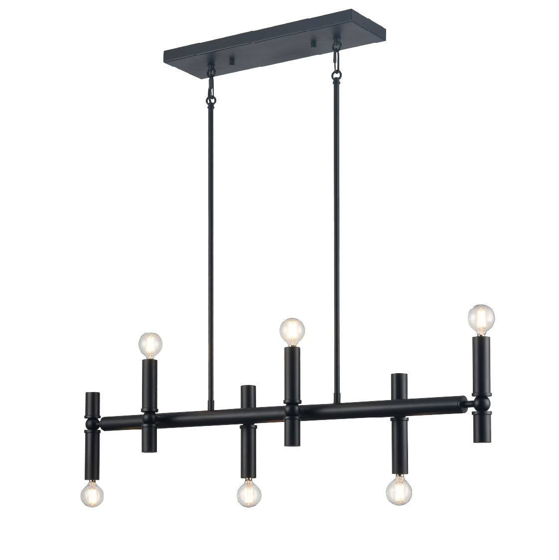 Suspension linéaire 6 lumières | Klondike