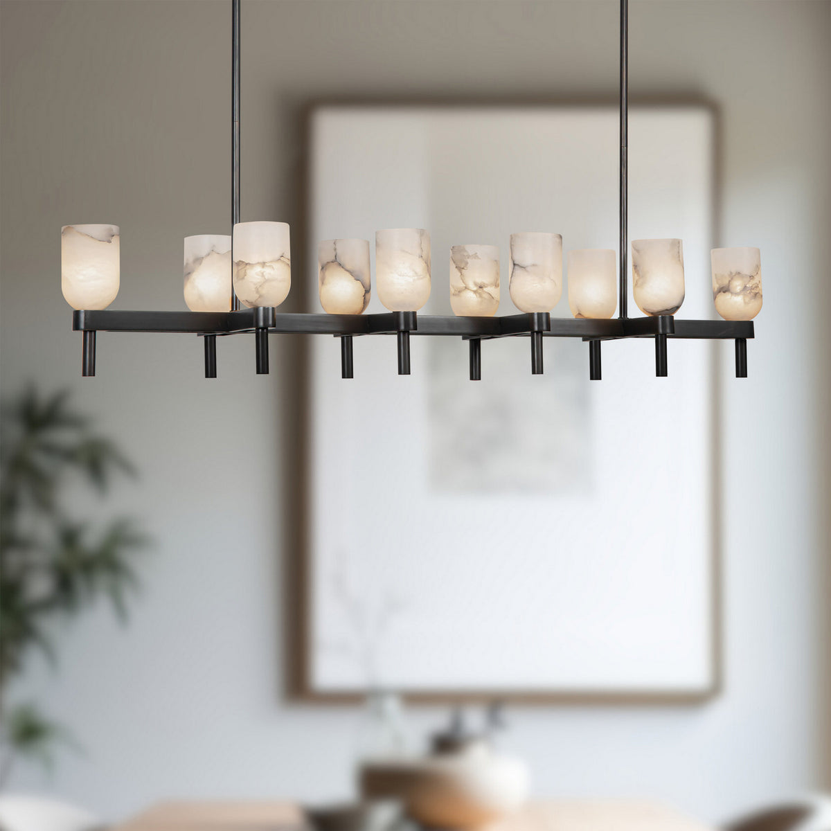 Suspension linéaire 10 lumières | Lucian
