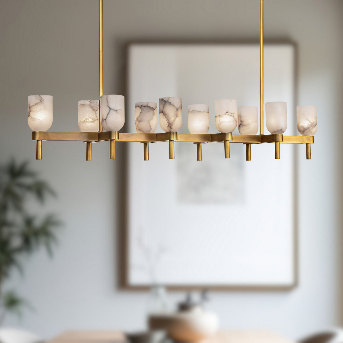 Suspension linéaire 10 lumières | Lucian