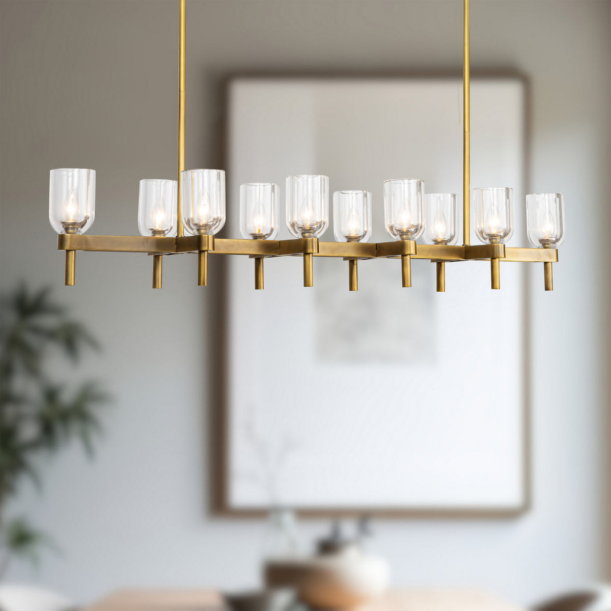 Suspension linéaire 10 lumières | Lucian