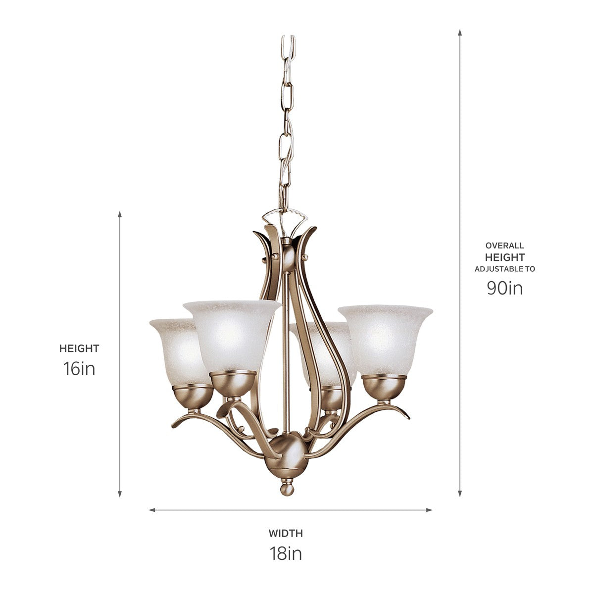 Mini-lustre 4 lumières | Dover