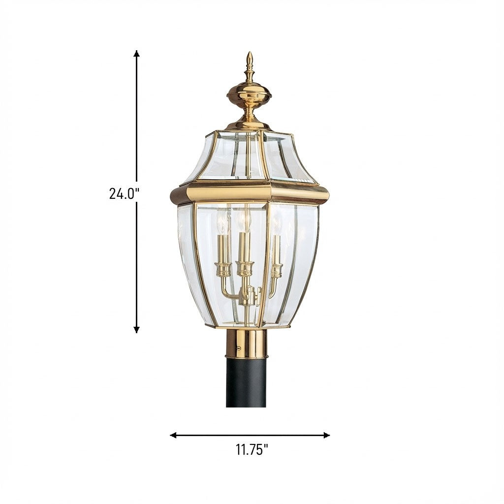 Lanterne sur poteau extérieure 3 lumières | Lancaster