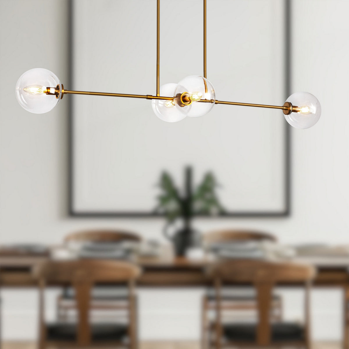 Suspension linéaire 4 lumières | Cassia