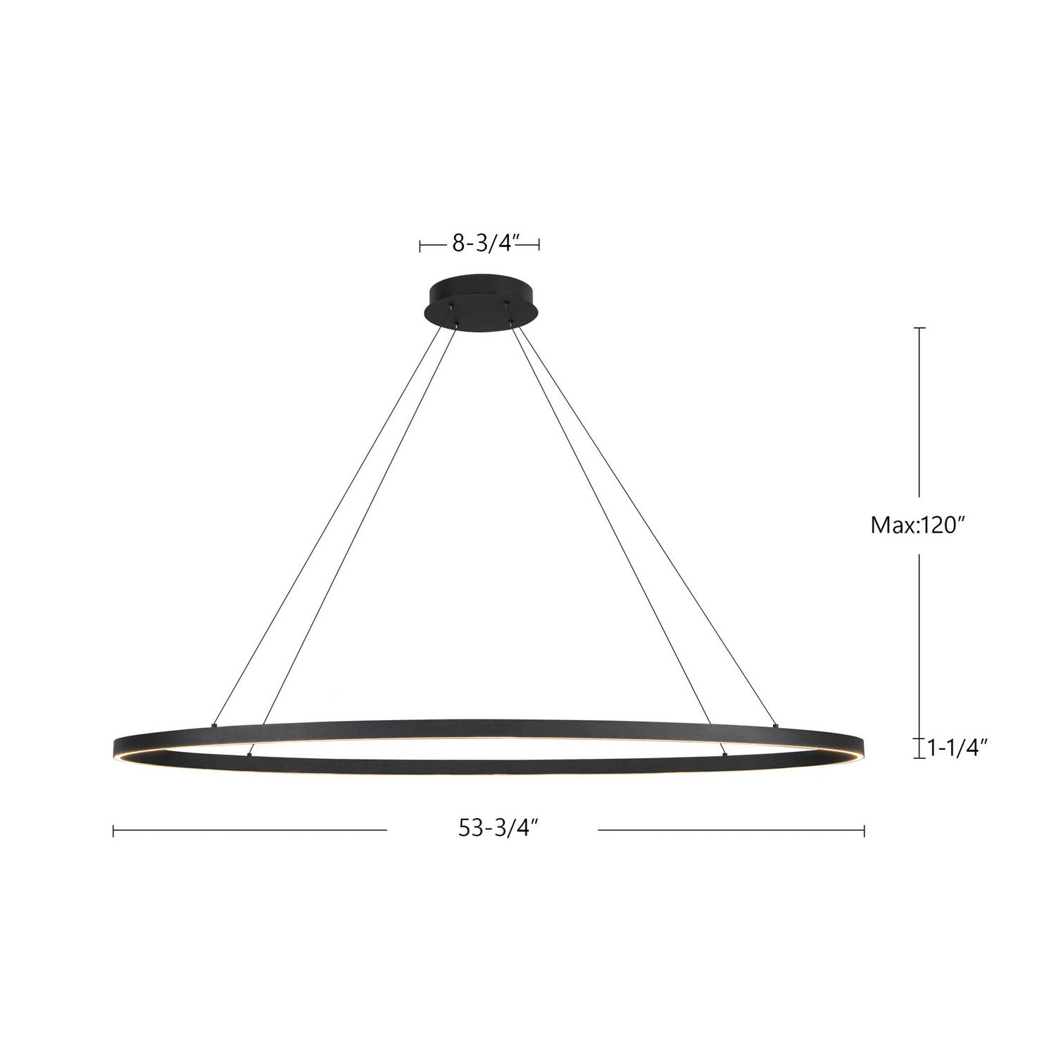 Suspension linéaire DEL | Ovale