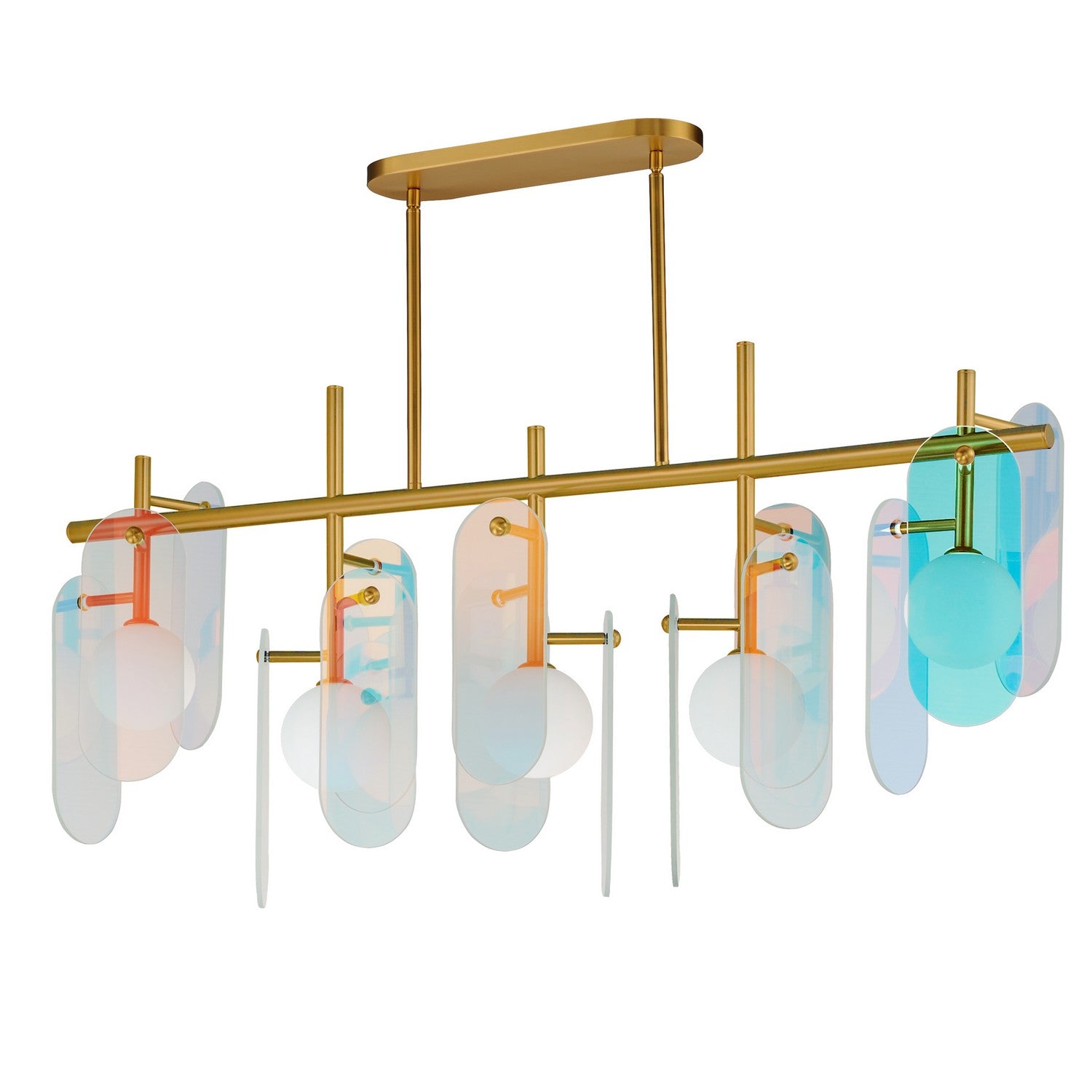 Suspension linéaire DEL | Megalith - Glass