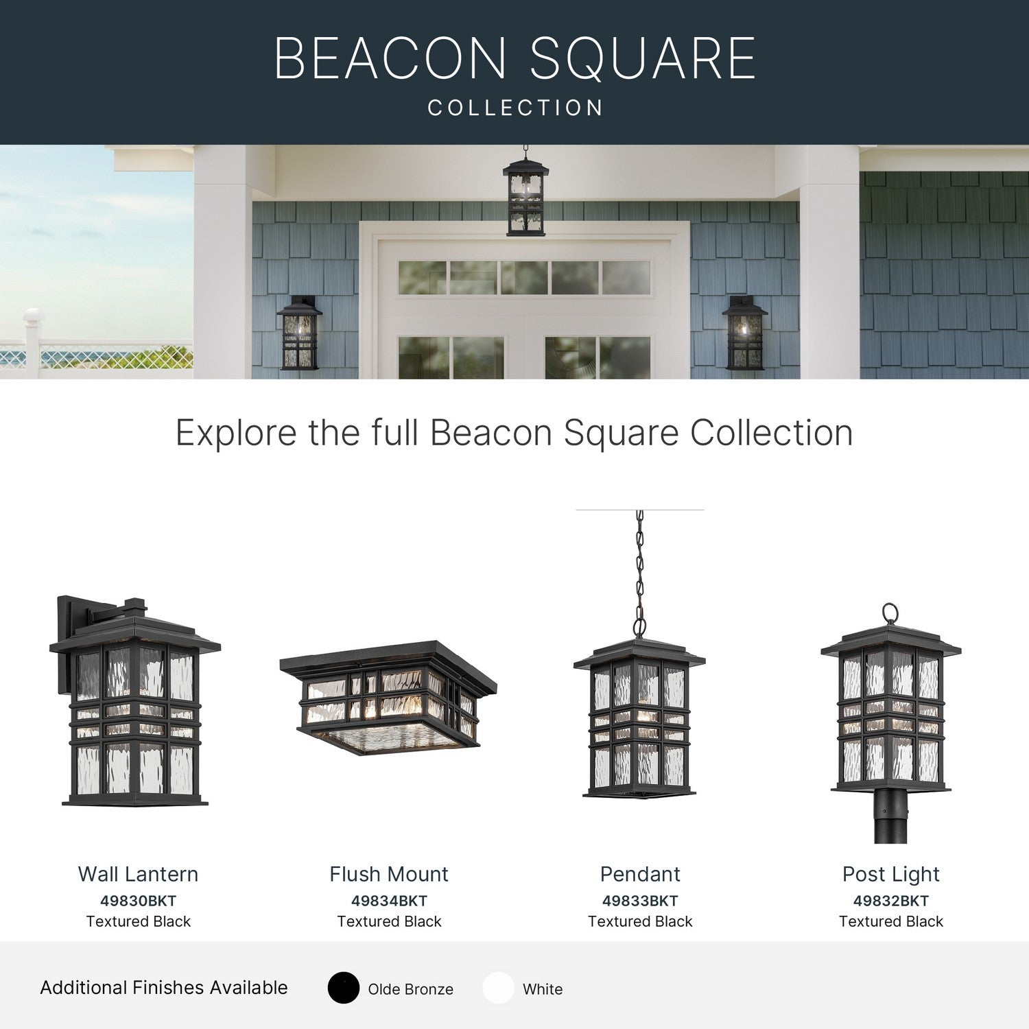 Lampadaire extérieur 1 lumière | Beacon Square