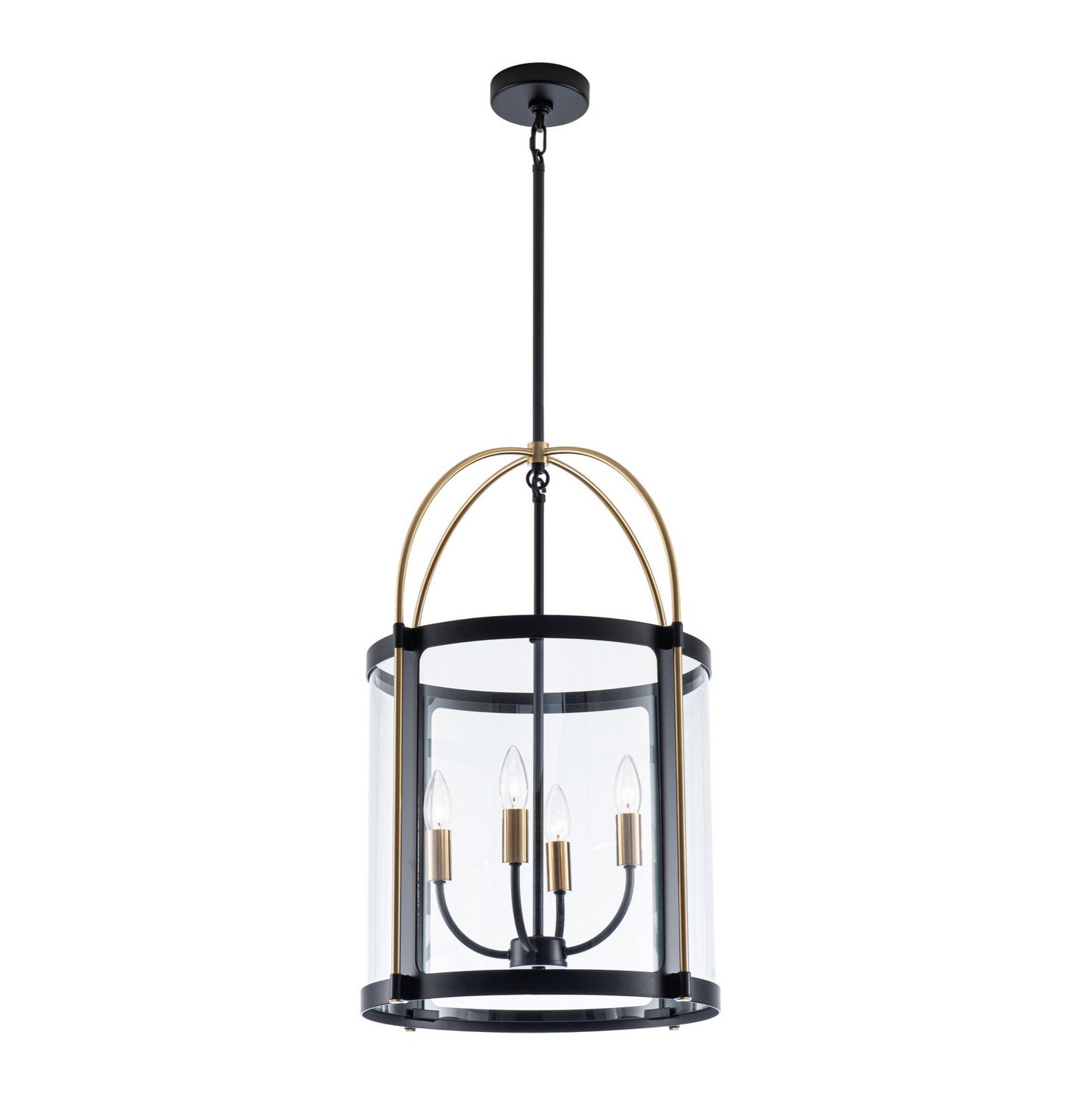 Suspension 4 lumières | Verre incolore