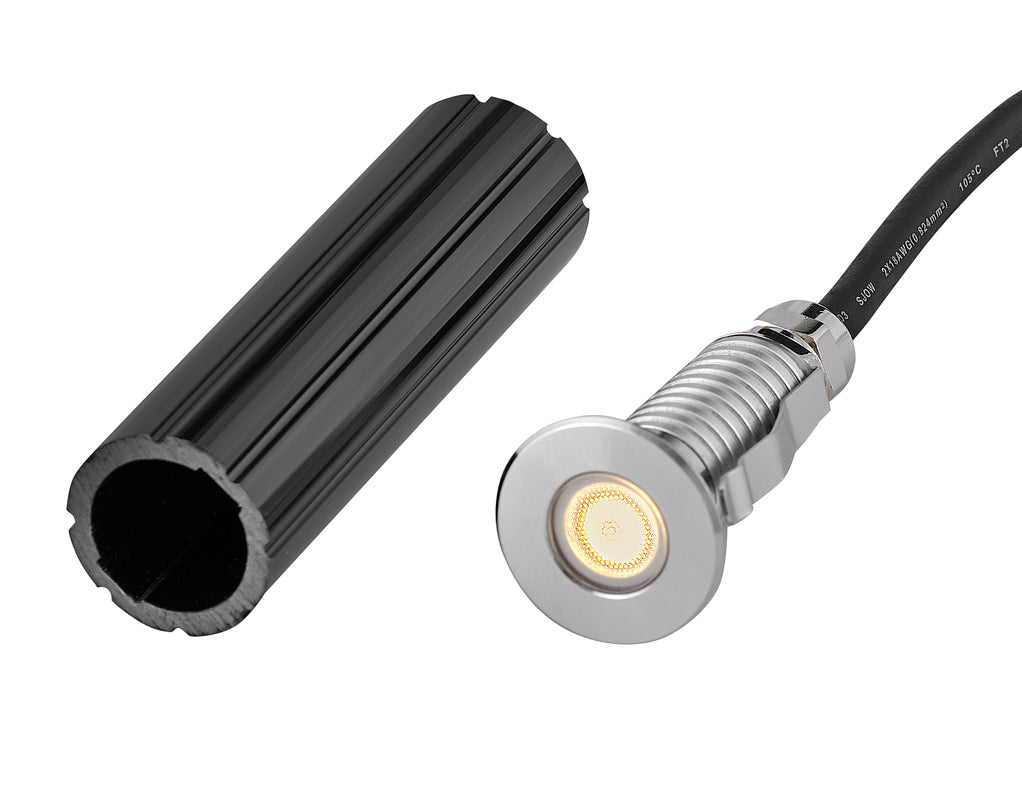 Petit Stainless Steel LED rond balise bouton