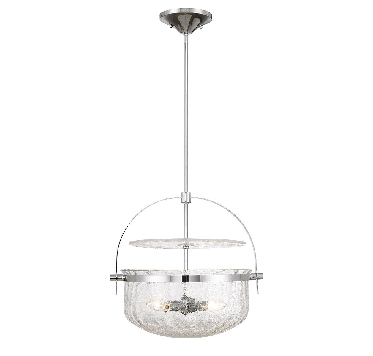 Semi-plafonnier ou suspension convertible 4 lumières | Denmar