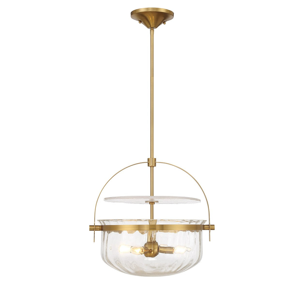 Semi-plafonnier ou suspension convertible 4 lumières | Denmar
