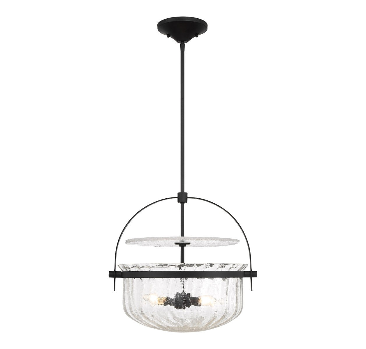 Semi-plafonnier ou suspension convertible 4 lumières | Denmar
