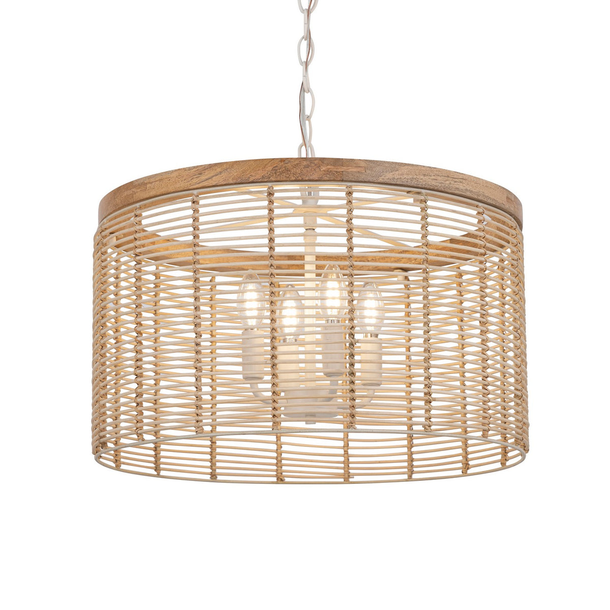 Suspension 4 lumières | Vannerie
