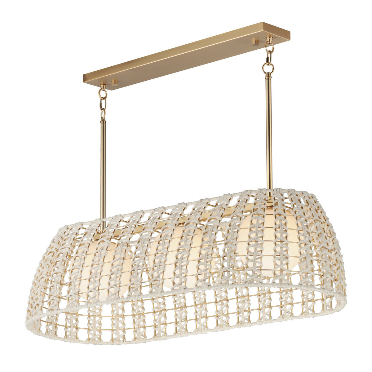 Suspension linéaire 3 lumières | Macrame