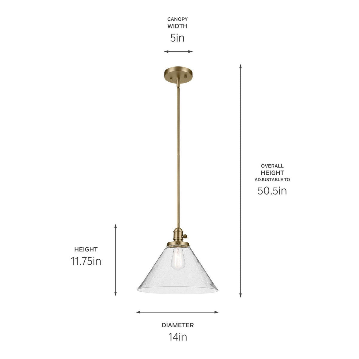 Suspension 1 lumière | Avery
