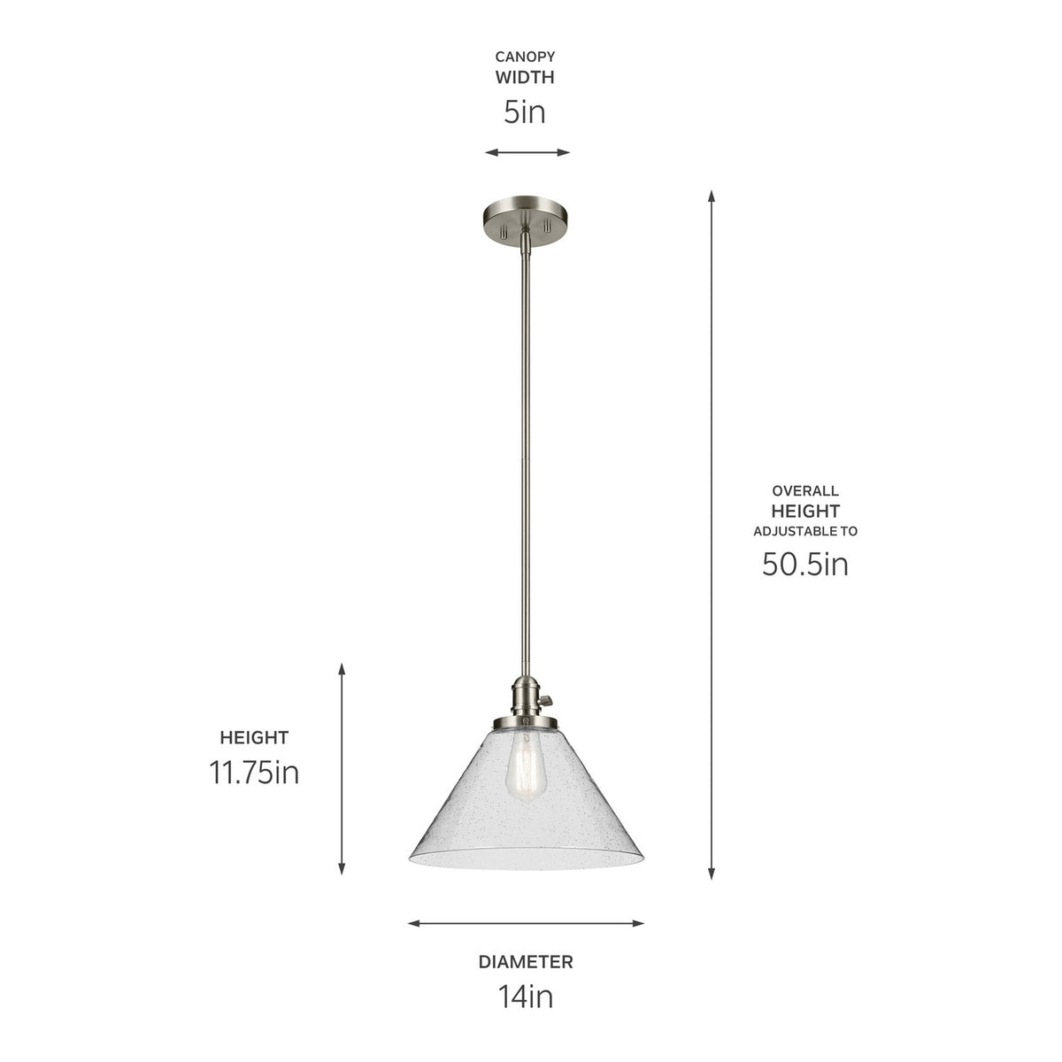 Suspension 1 lumière | Avery