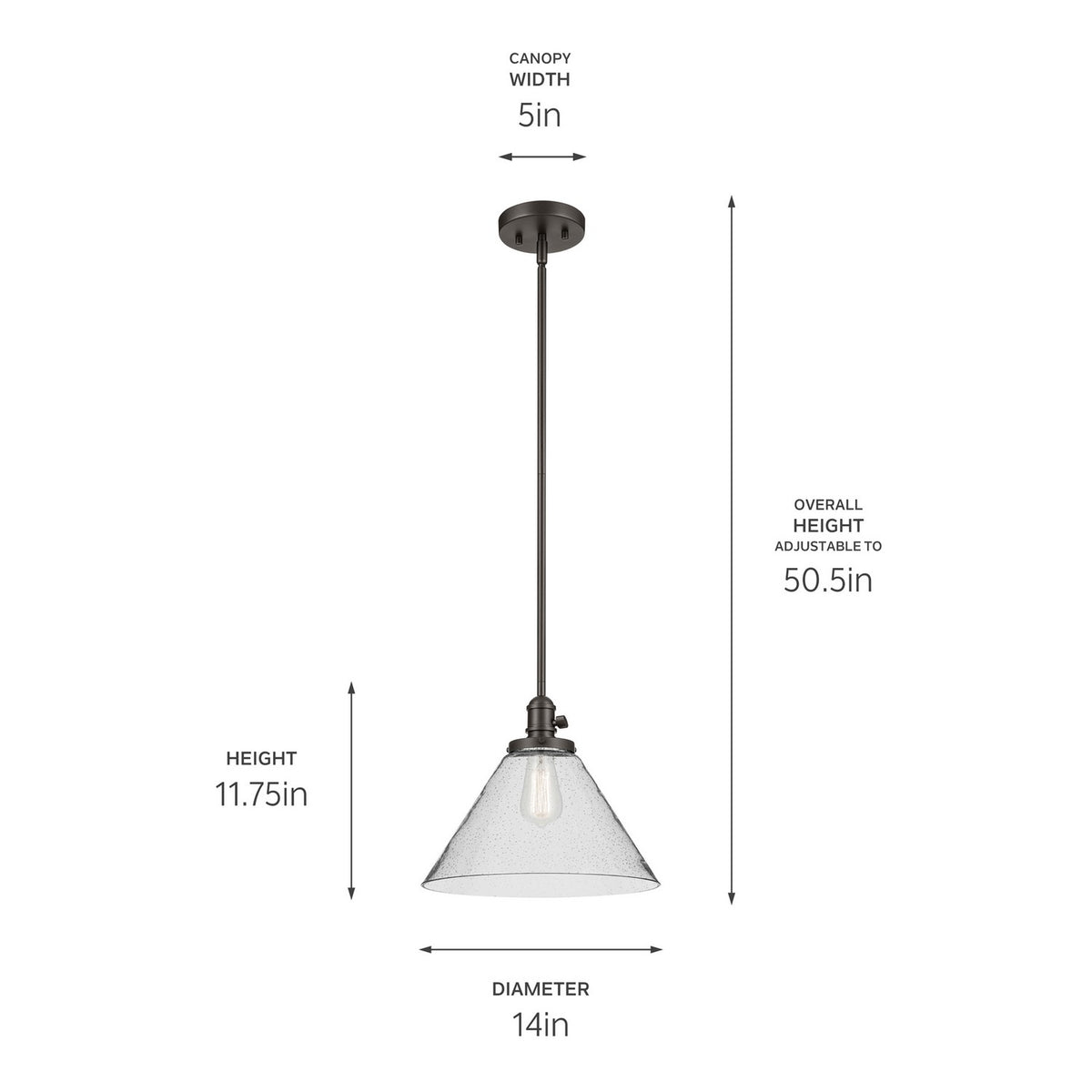 Suspension 1 lumière | Avery