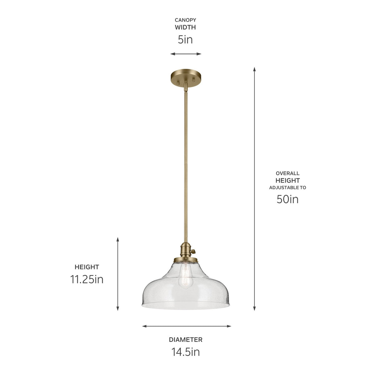 Suspension 1 lumière | Avery