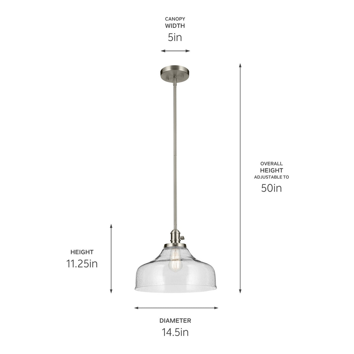 Suspension 1 lumière | Avery
