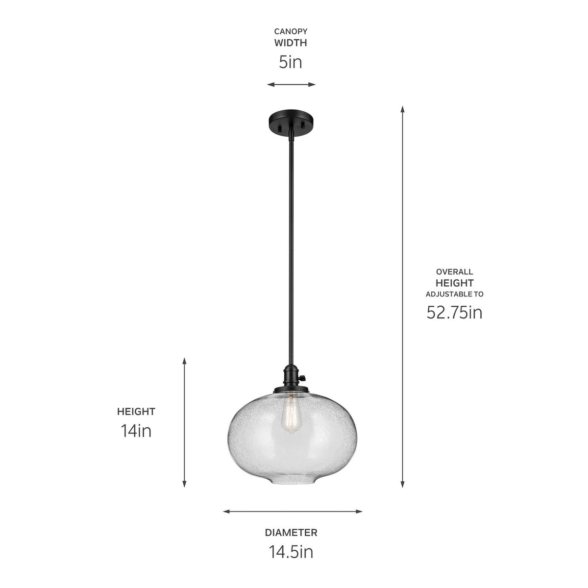 Suspension 1 lumière | Avery