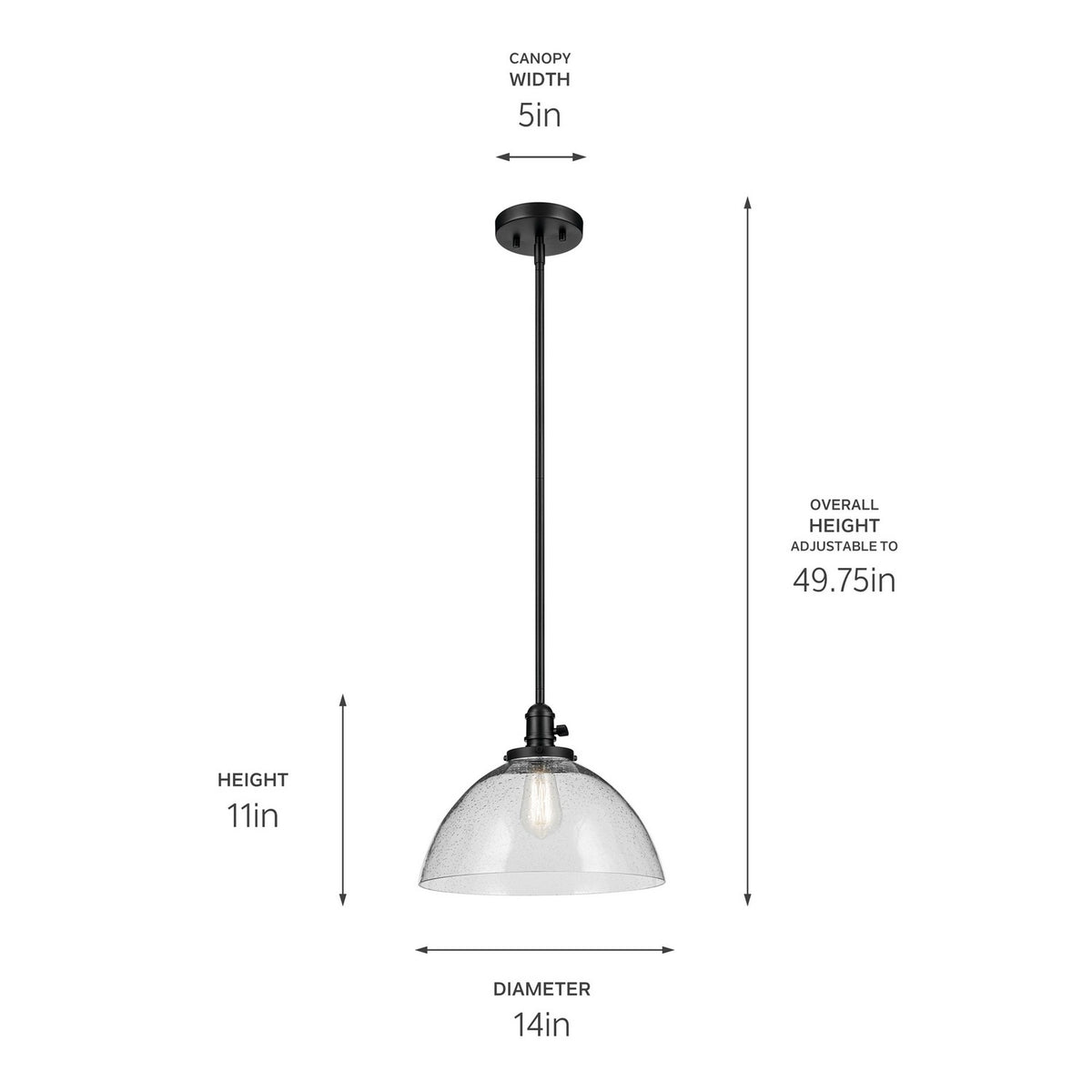 Suspension 1 lumière | Avery