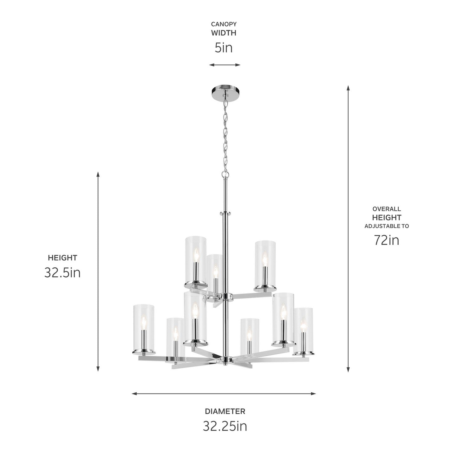 Lustre 9 lumières | Crosby