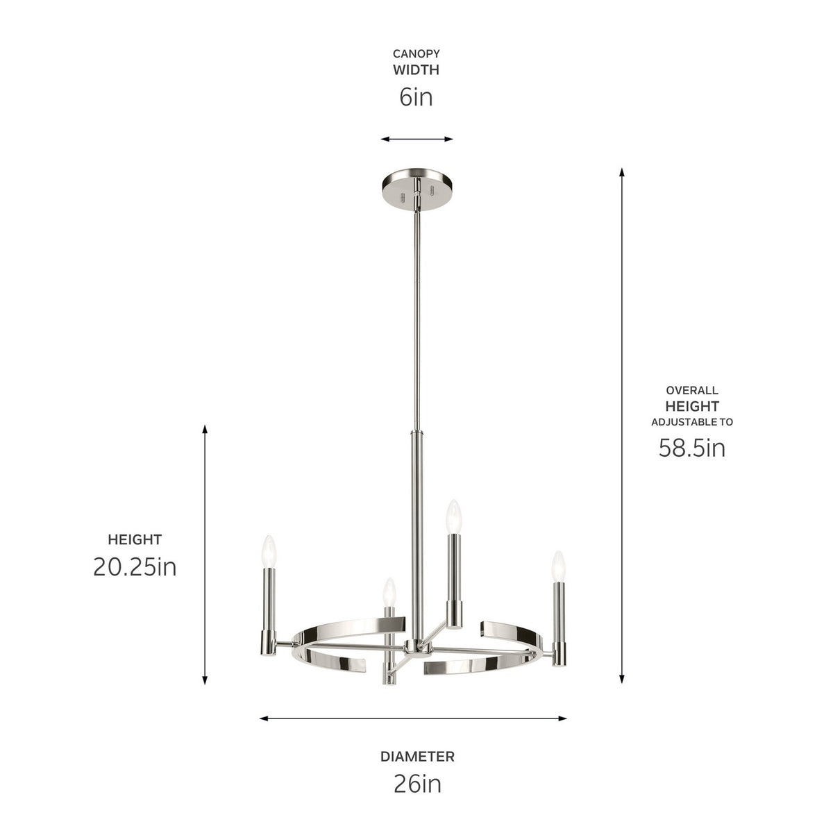 Lustre 4 lumières | Tolani