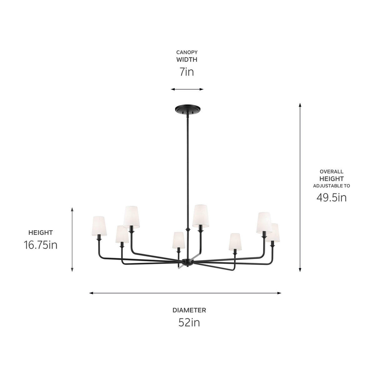 Lustre 8 lumières | Pallas