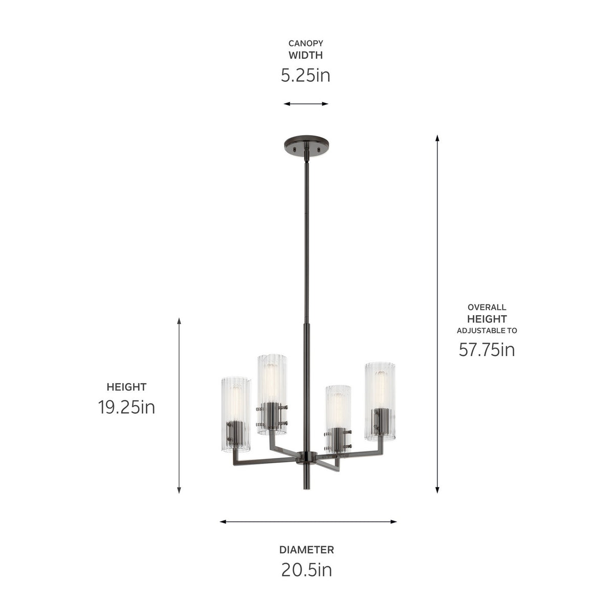 Lustre 4 lumières | Velestino