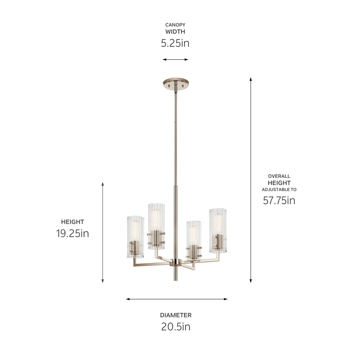 Lustre 4 lumières | Velestino