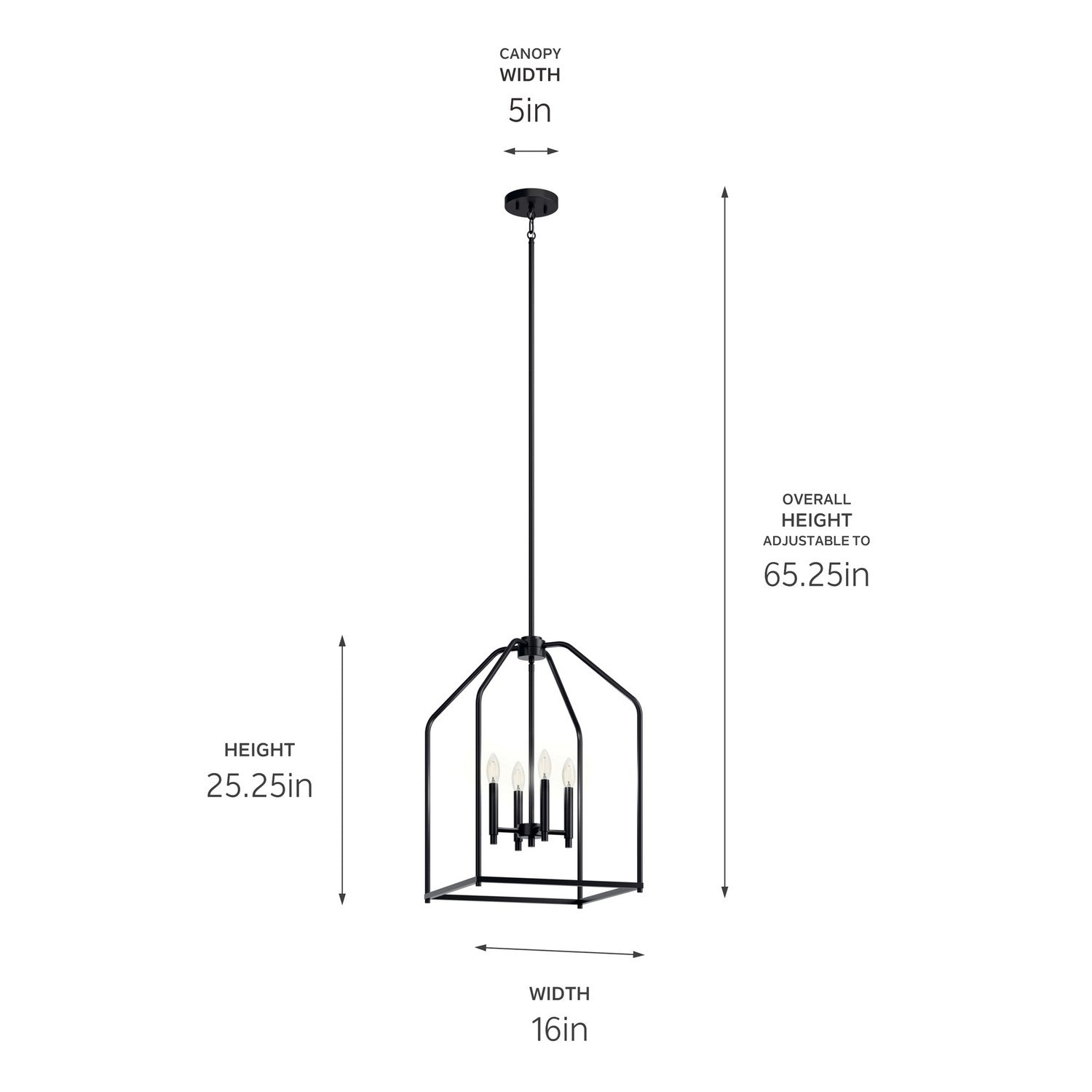 Suspension d'entrée 4 lumières | Madden