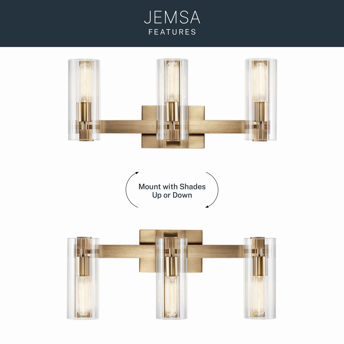 Applique de vanité 3 lumières | Jemsa