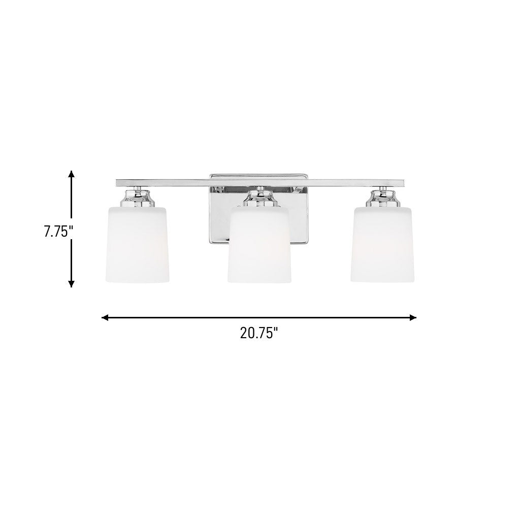 Applique de salle de bain 3 lumières | Vinton