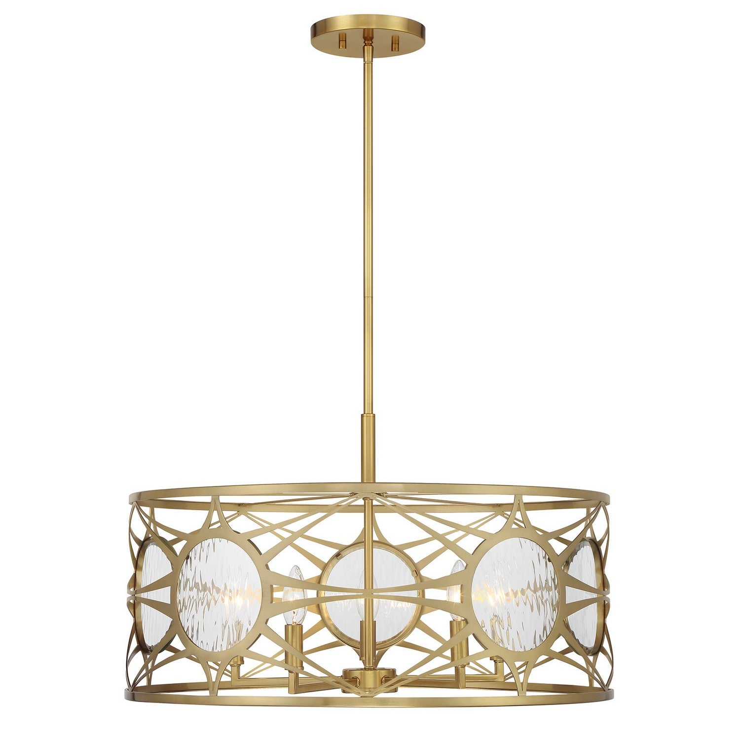 Semi-plafonnier ou suspension convertible 5 lumières | Balfour