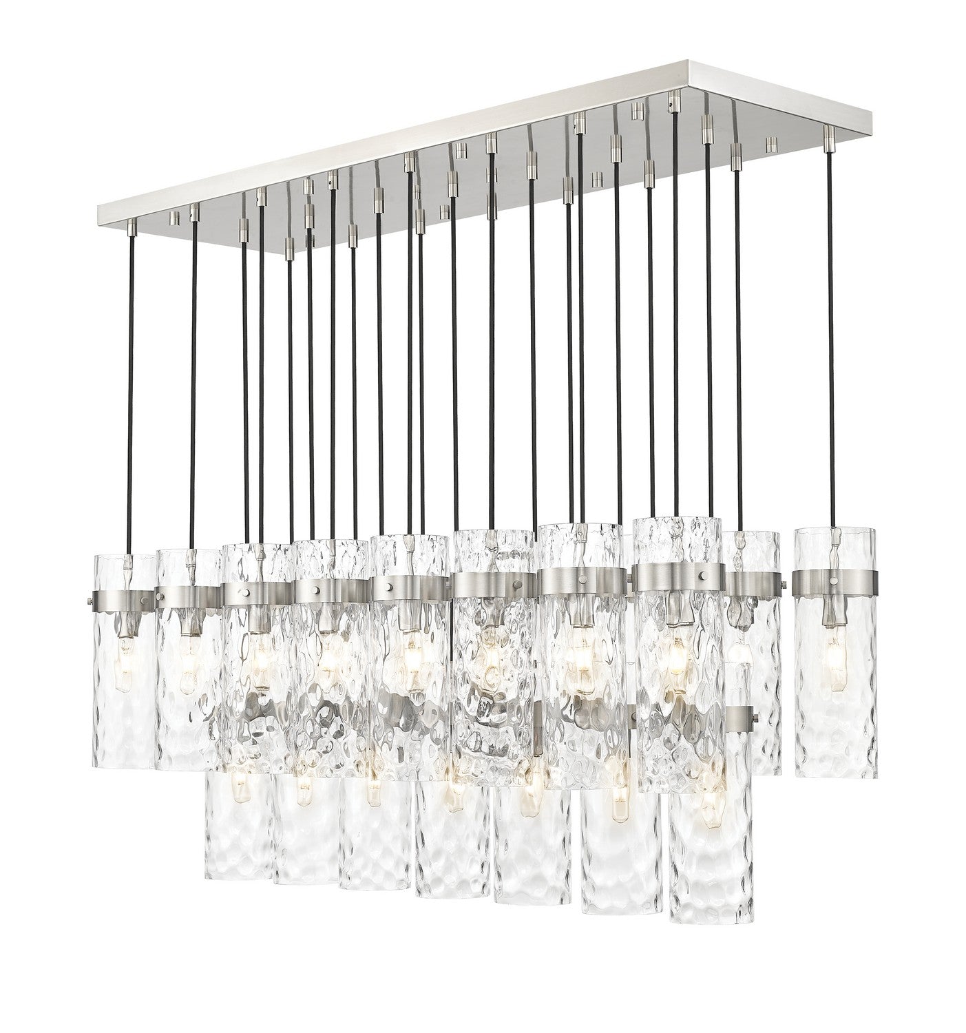 Lustre linéaire 23 lumières | Fontaine