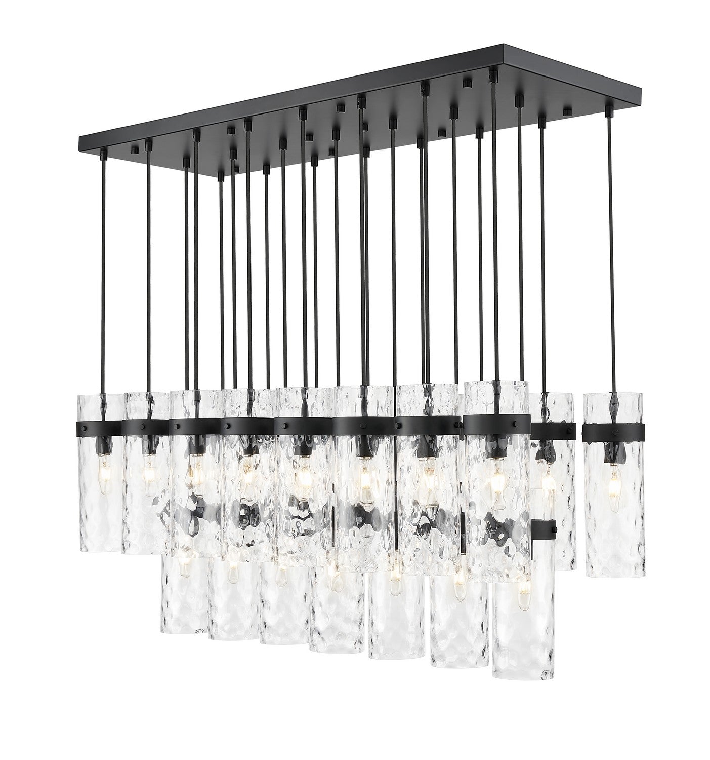 Lustre linéaire 23 lumières | Fontaine
