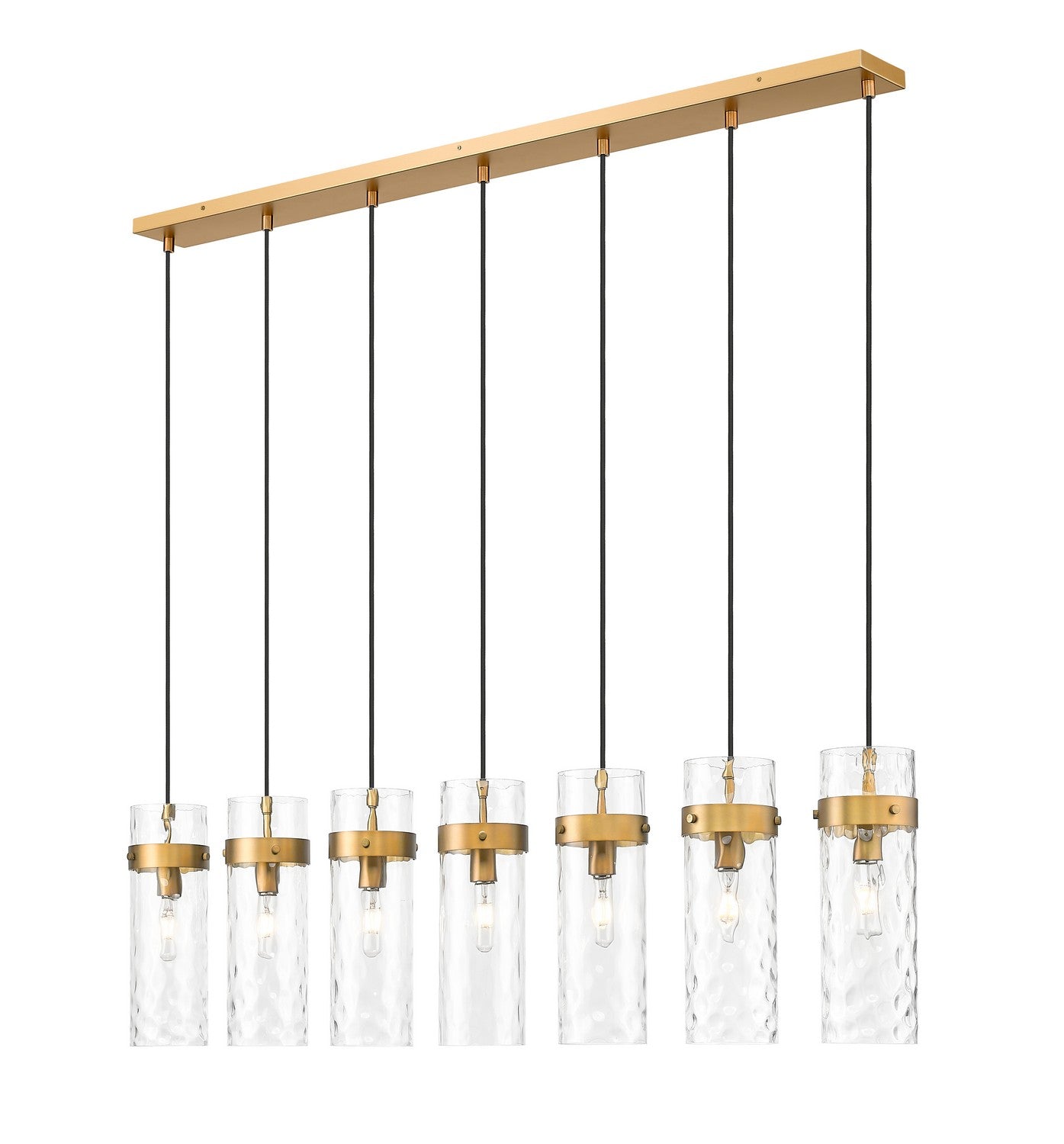 Lustre linéaire 7 lumières | Fontaine
