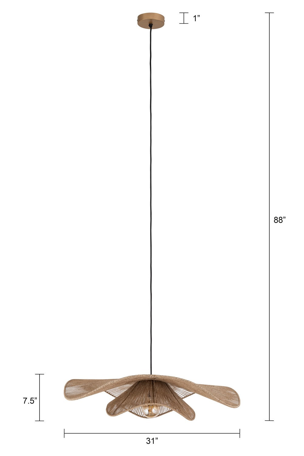 Suspension 1 lumière | Sage