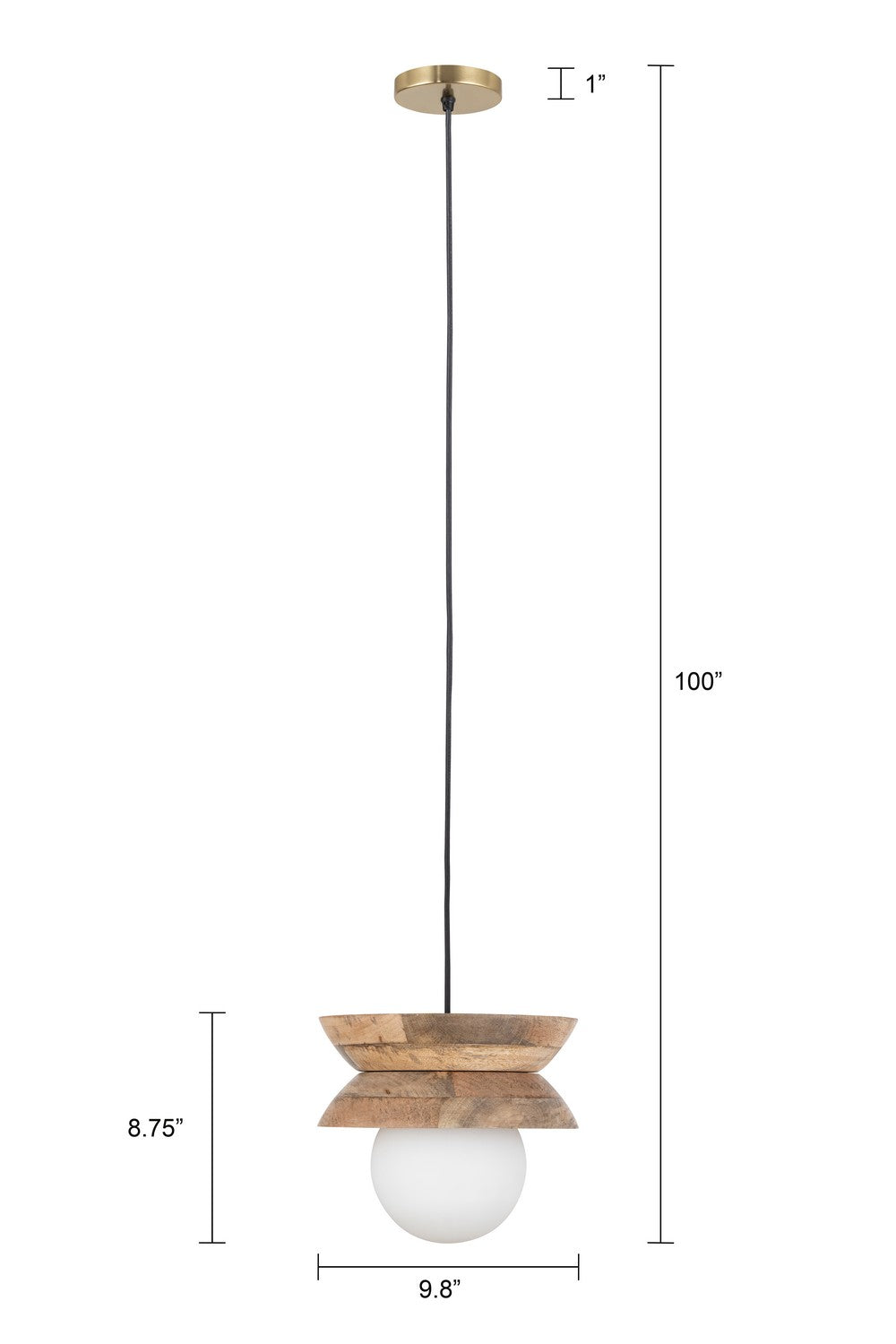 Suspension 1 lumière | Kali