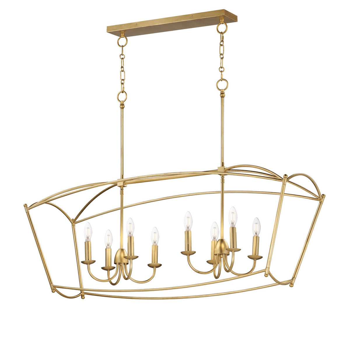 Suspension linéaire 8 lumières | Plumette