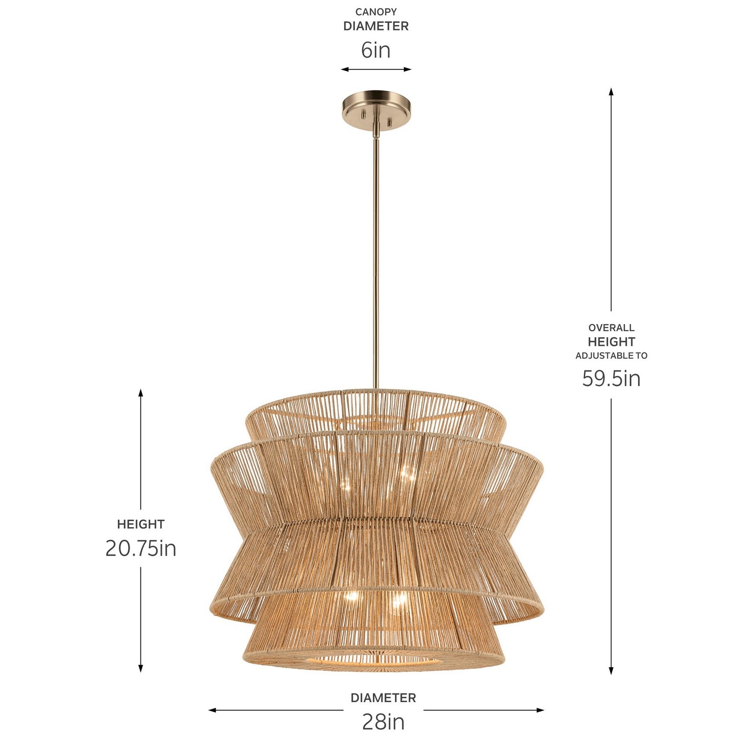 Suspension 4 lumières | Ophira