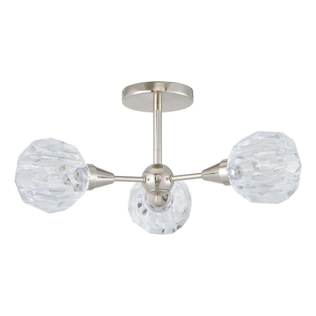 Semi-plafonnier 3 lumières | Helena — Nickel poli — 206946A